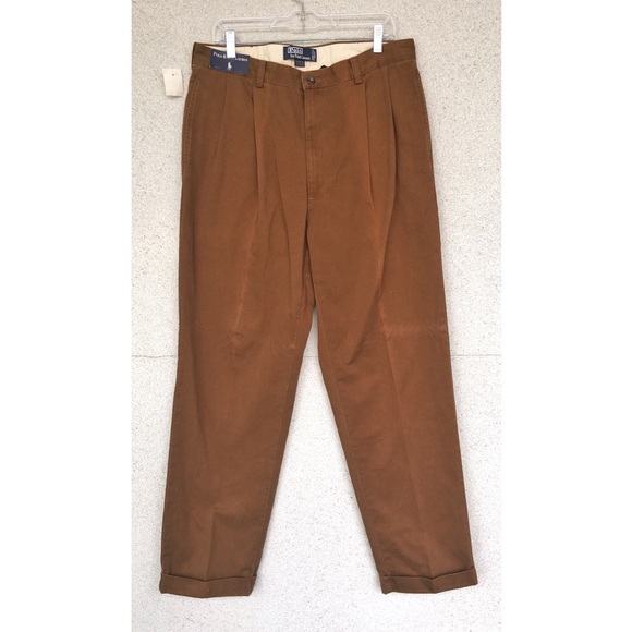 Polo Ralph Lauren Pleated Front Classic Fit Chino Twill Khakis Pants $85 RED NWT